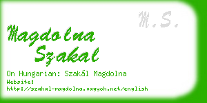 magdolna szakal business card